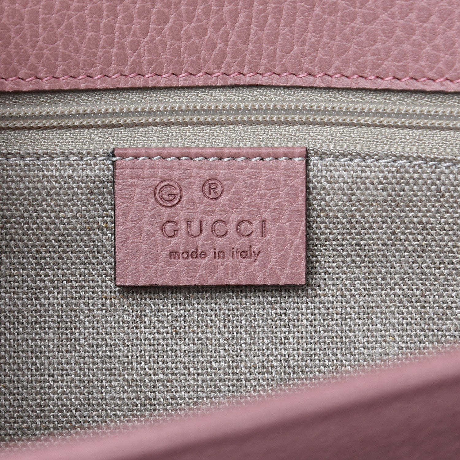 Gucci Dollar Calfskin Interlocking G Shoulder Bag Soft Pink 6 of 9