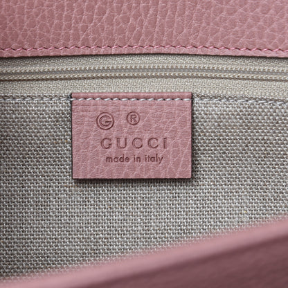 Gucci Dollar Calfskin Interlocking G Shoulder Bag Soft Pink 6 of 9
