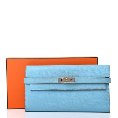 Hermes Epsom Kelly Longue Wallet Celeste 9 of 9