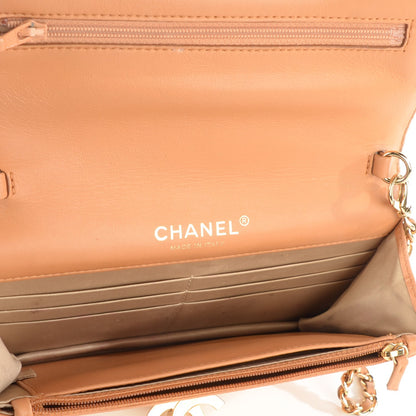Chanel Lizard Golden Class Wallet on Chain WOC Orange 7 of 7