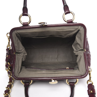 Marc Jacobs Calfskin Quilted Stam Burgundy 5 of 16
