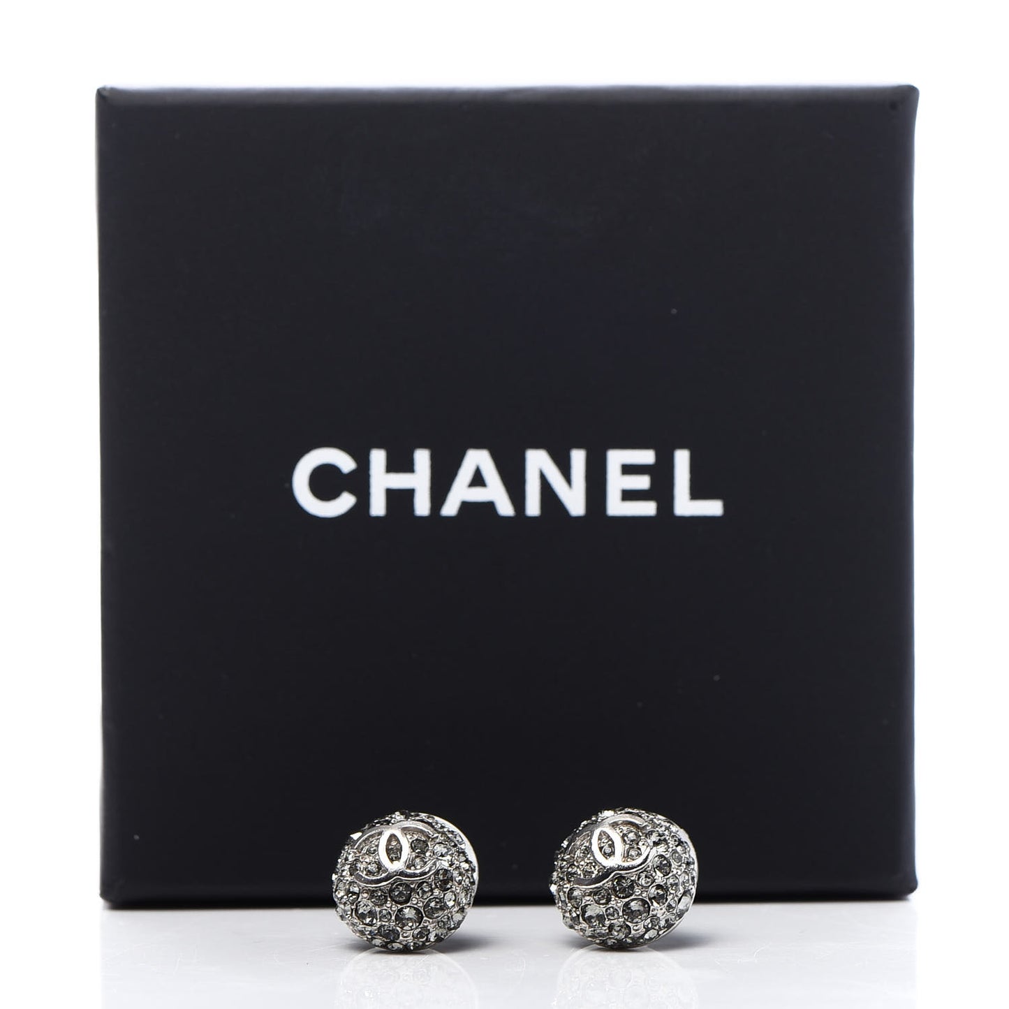 Crystal CC Earrings Silver
