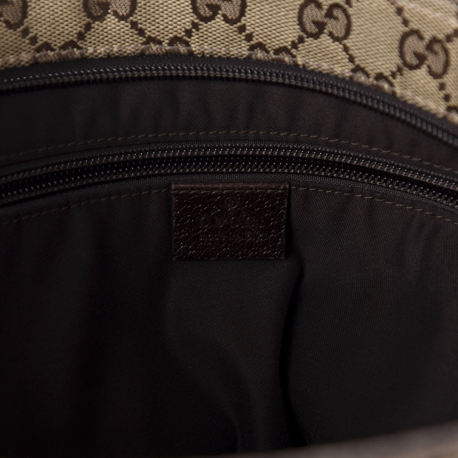 Gucci Monogram Web Medium Flat Messenger Bag Brown 8 of 10