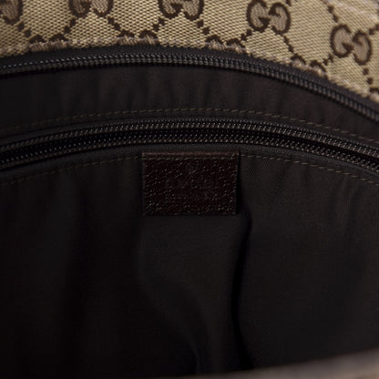Gucci Monogram Web Medium Flat Messenger Bag Brown 8 of 10