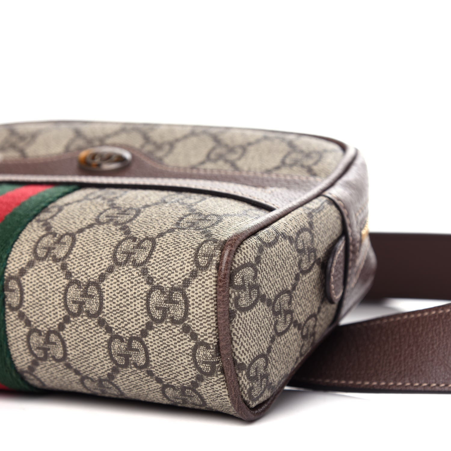 Gucci GG Supreme Monogram Web Small Ophidia Belt Bag 95 38 Dark Brown 9 of 10