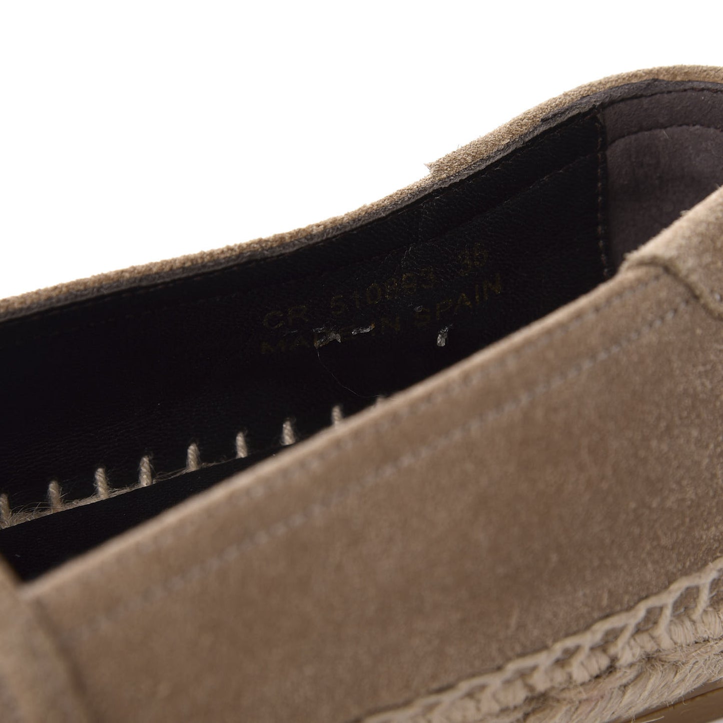 Suede Espadrilles 35 Rose Antique