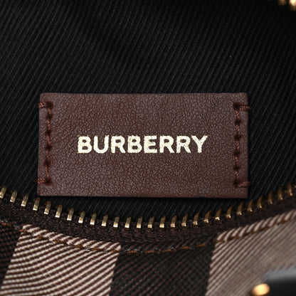 Burberry E-canvas Check Mini Bowling Bag Dark Birch Brown 6 of 12