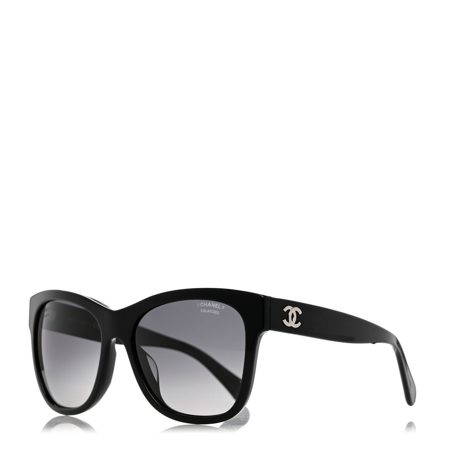 Acetate Polarized Square CC Sunglasses 5380 Black