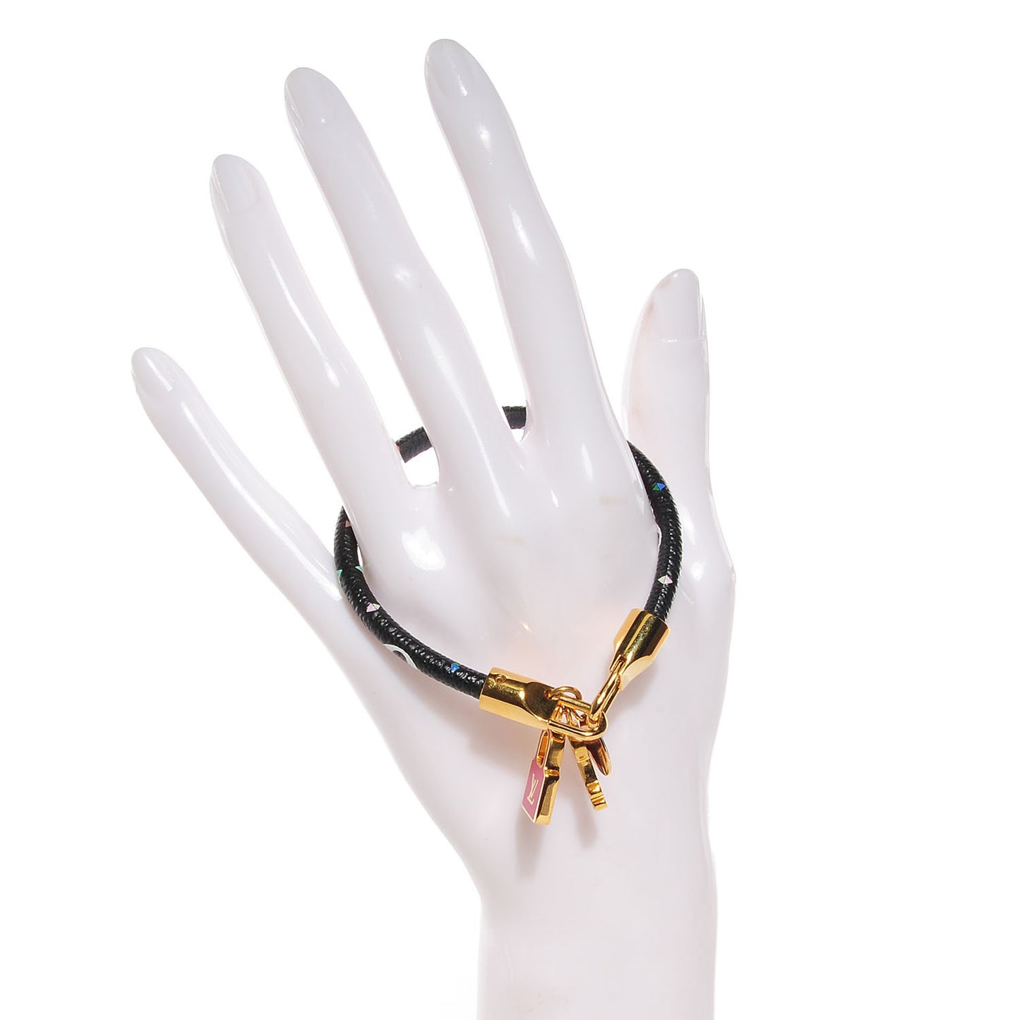 Monogram Multicolor Luck It Bracelet 19 Black