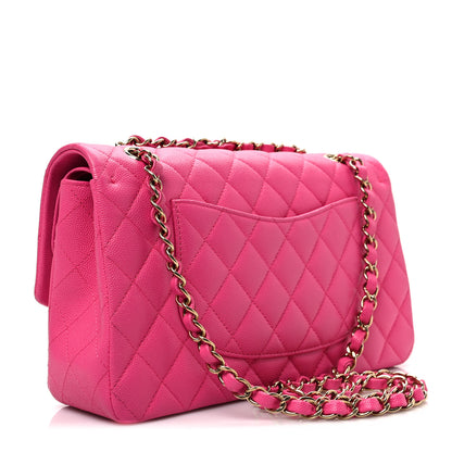 Chanel Caviar Quilted Medium Double Flap Pink 2 of 7
