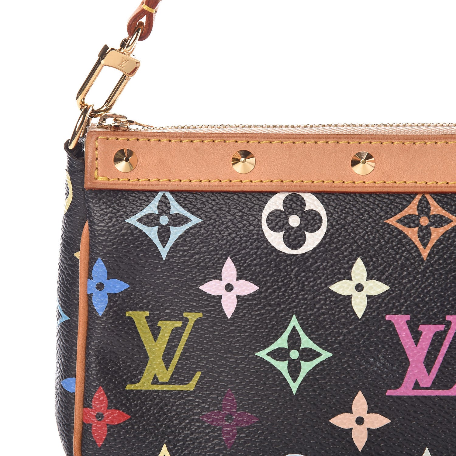 Louis Vuitton Monogram Multicolor Pochette Accessories Black 10 of 13