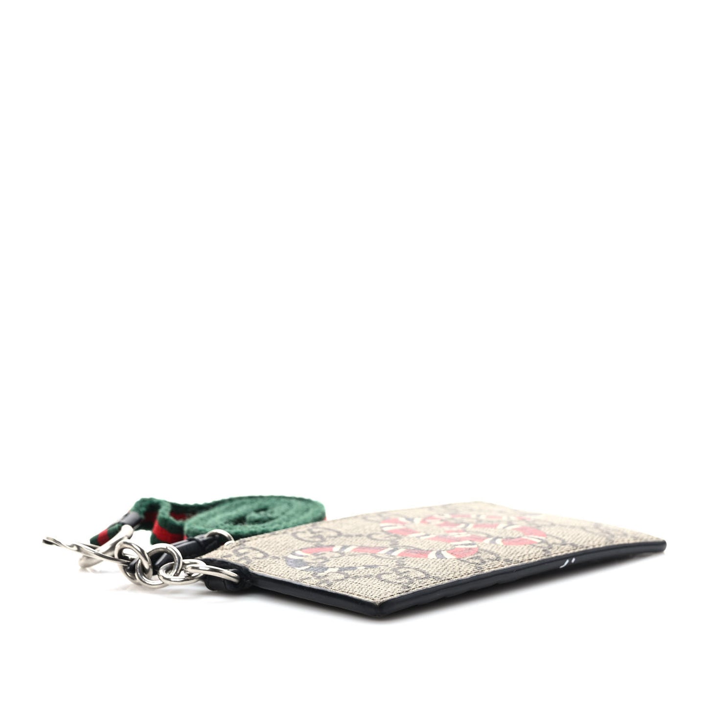 GG Supreme Monogram Kingsnake Lanyard Coin Case Card Holder