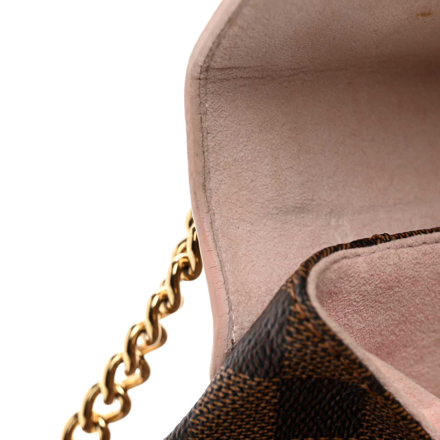 Louis Vuitton Damier Ebene Caissa Clutch Rose Ballerine 14 of 14