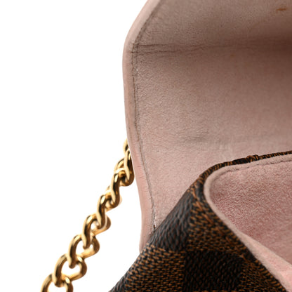 Louis Vuitton Damier Ebene Caissa Clutch Rose Ballerine 14 of 14