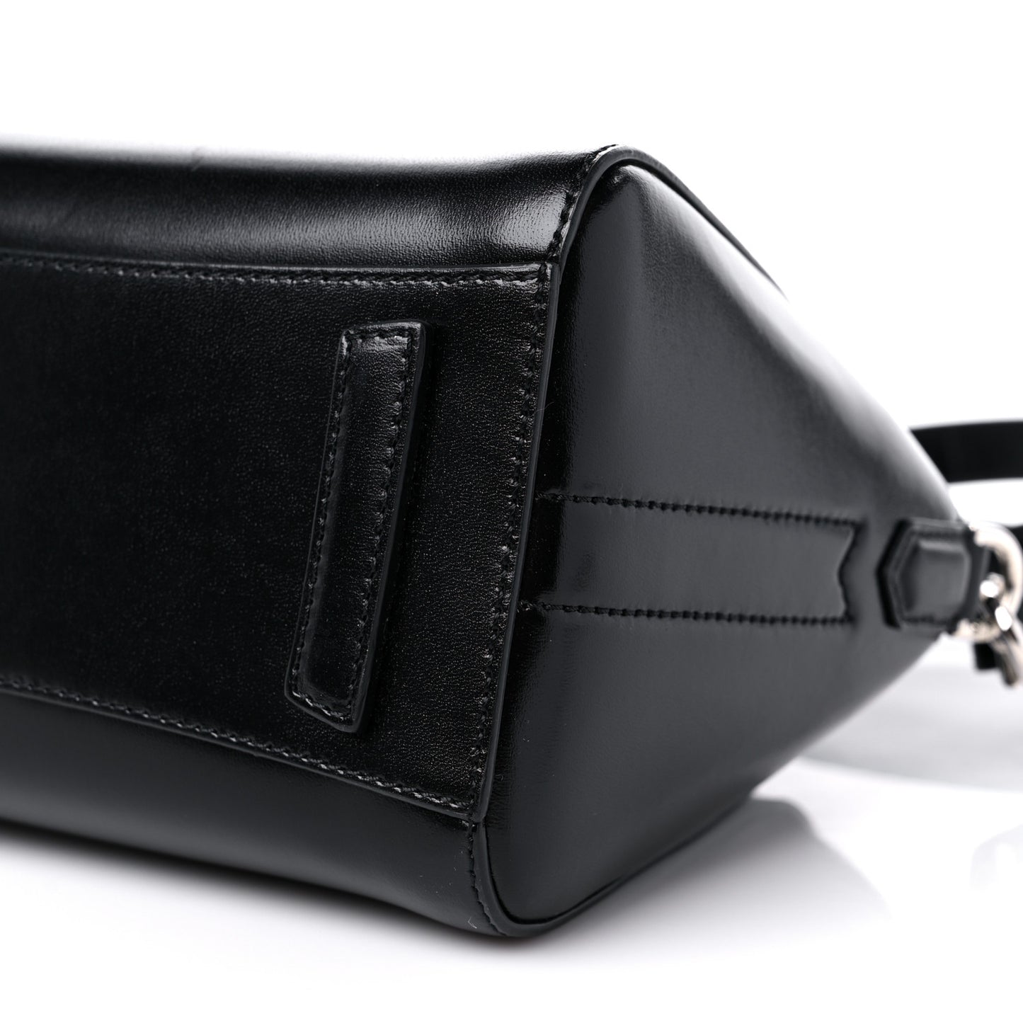 Shiny Lord Calfskin Mini Antigona Black