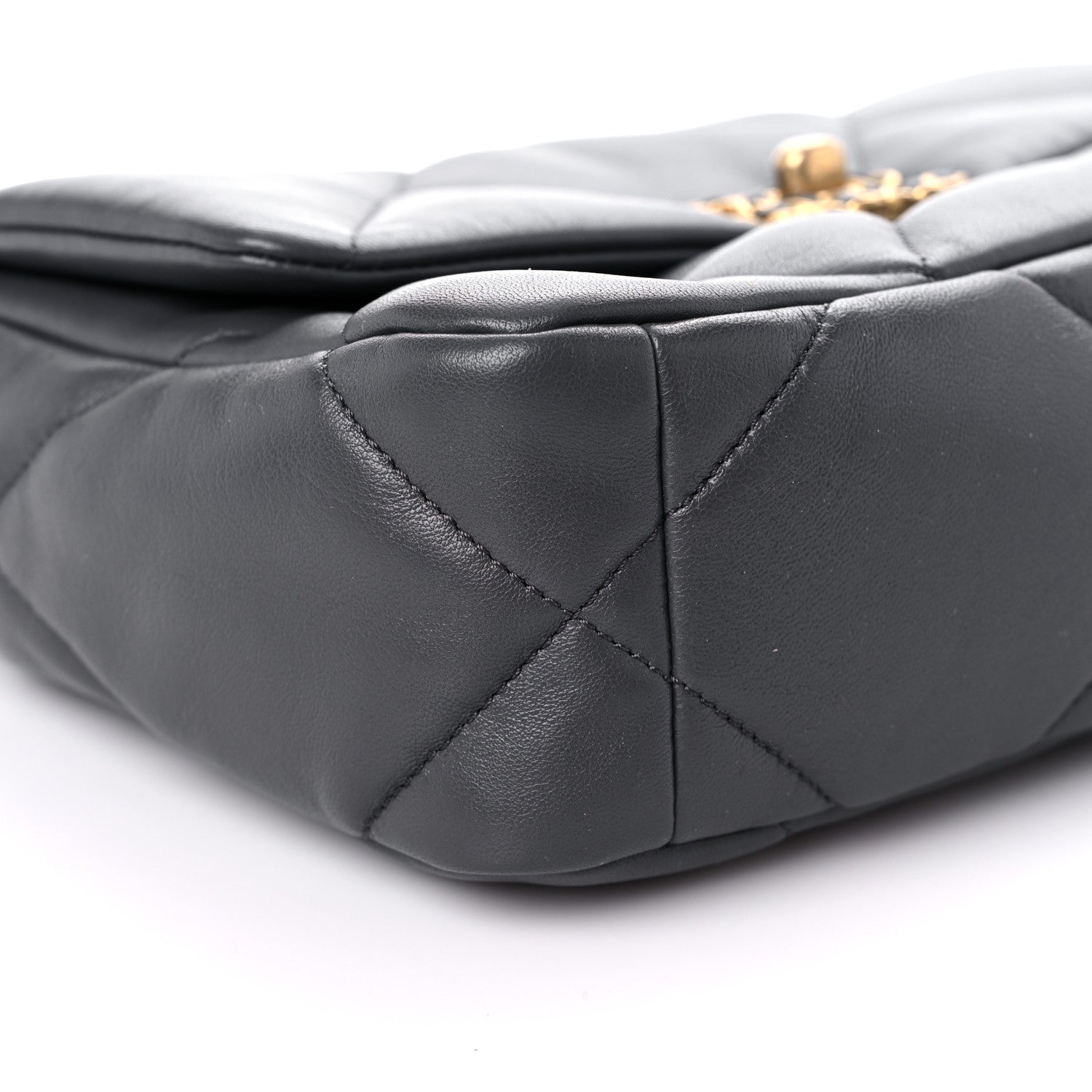 Chanel Lambskin Quilted Medium Chanel 19 Flap Dark Grey 8 of 11