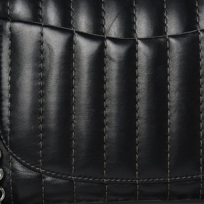 Chanel Lambskin Vertical Quilted Medium Single Flap Black 13 of 17