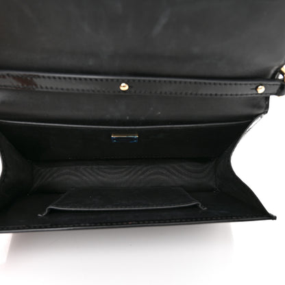 Dolce & Gabbana Patent Calfskin Maxi Logo Plate Phone Shoulder Bag Black 5 of 12