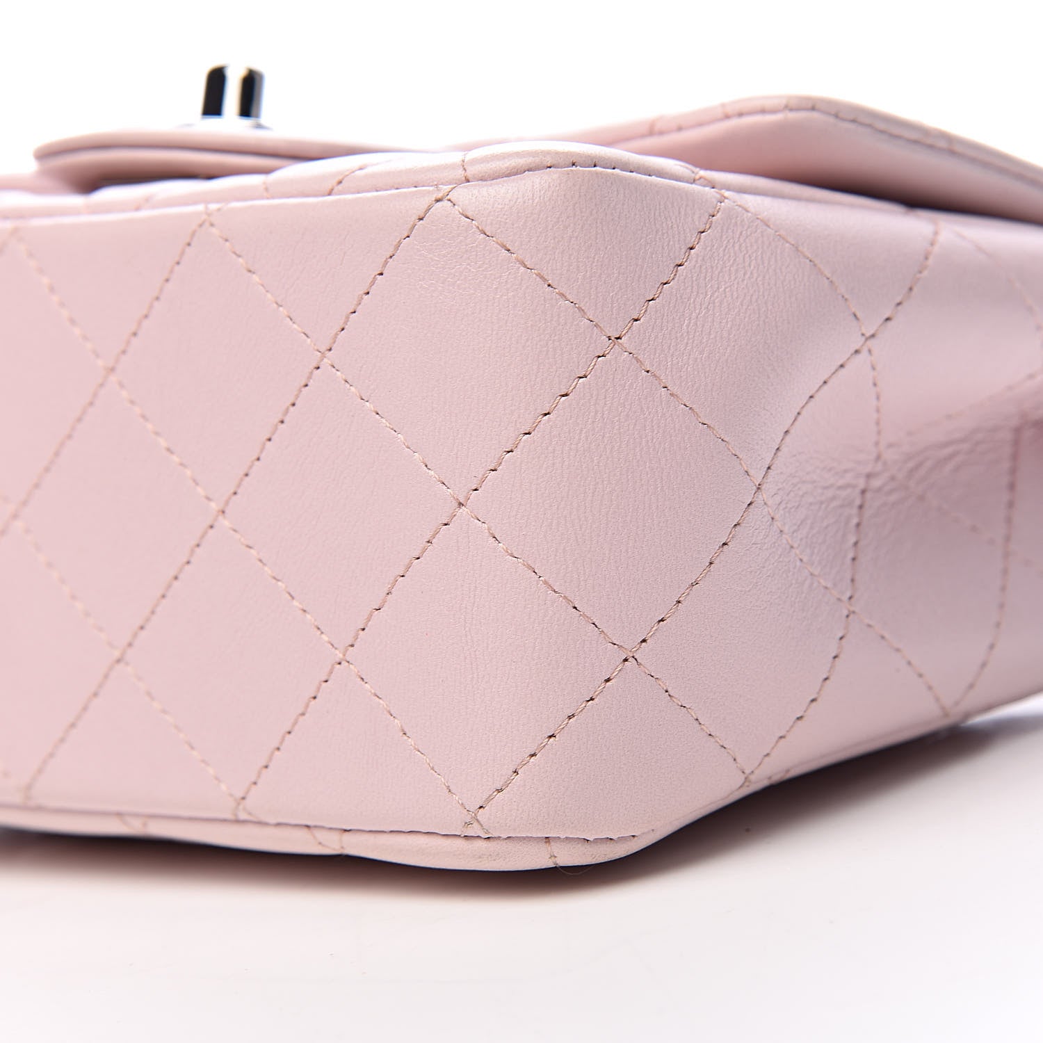 Chanel Lambskin Quilted Mini Square Flap Light Pink 13 of 15