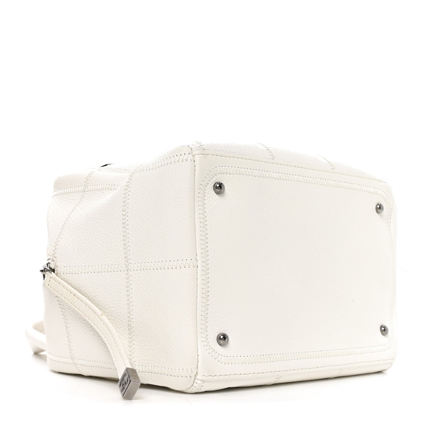Caviar Square Stitched Bowler White