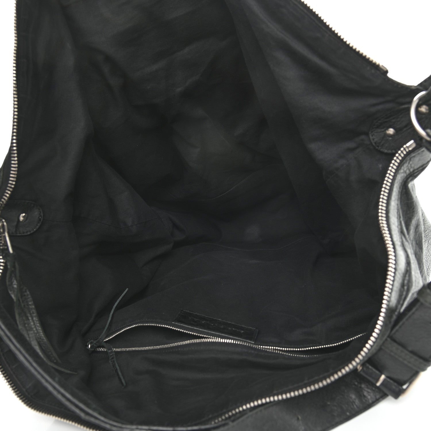 Balenciaga Agneau Classic Silver Hardware Courier XL Hobo Black 4 of 12