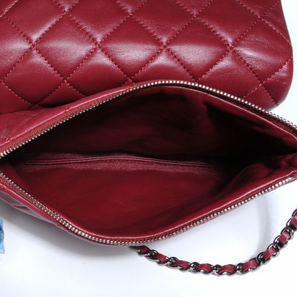 Chanel Lambskin Mineral Nights Flap Wristlet Dark Red 9 of 9
