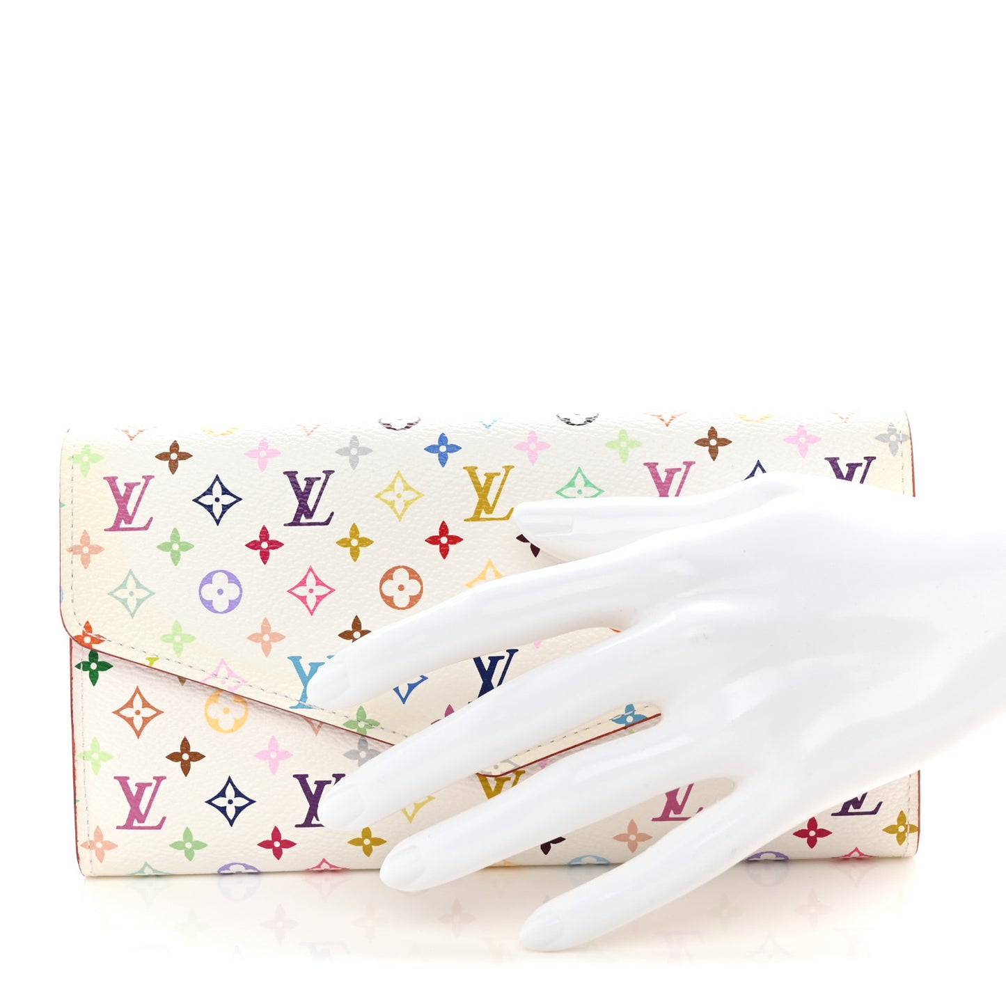 Monogram Multicolor Sarah Wallet NM White Litchi