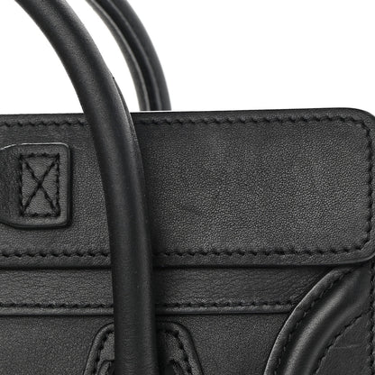Celine Smooth Calfskin Nano Luggage Black 13 of 14