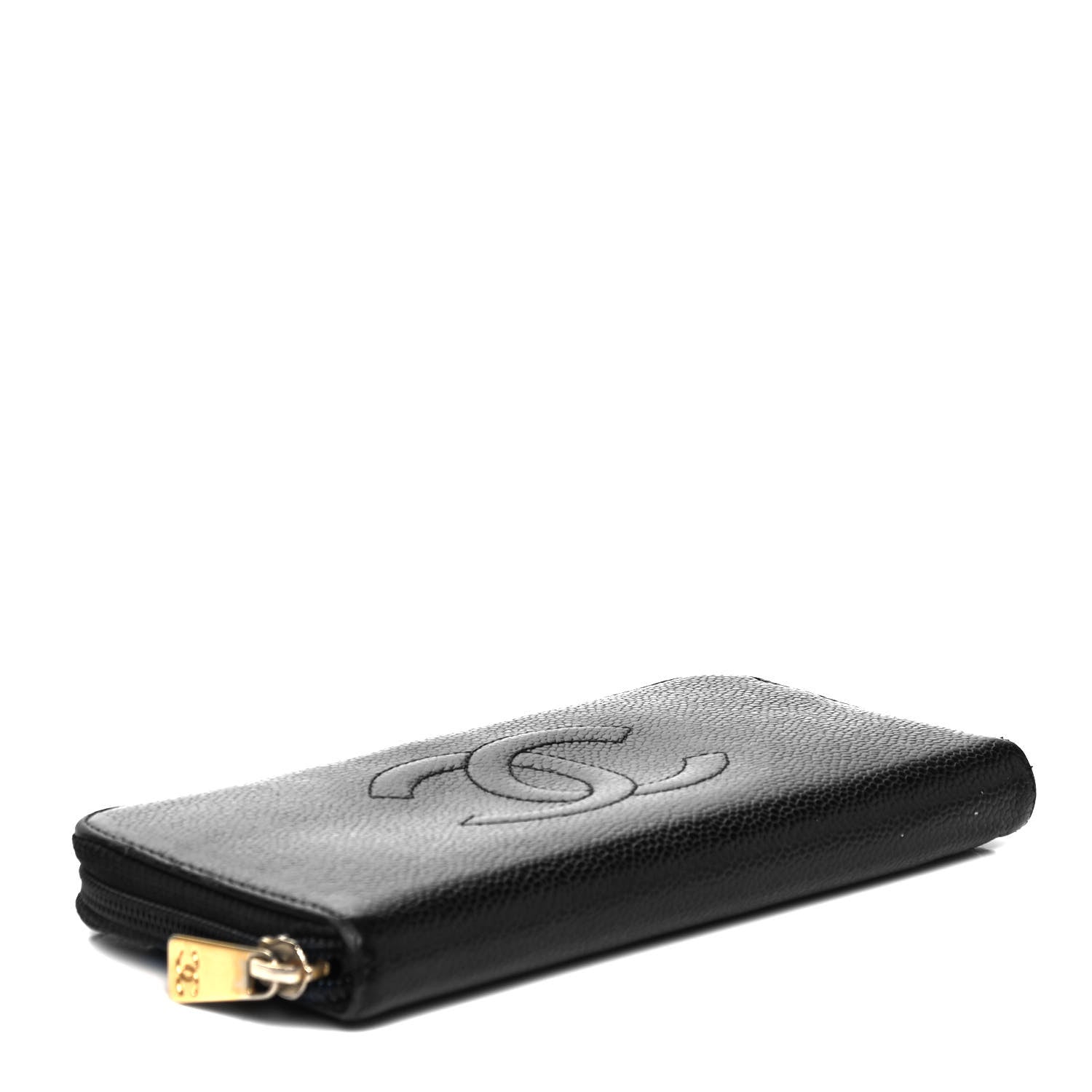 Chanel Caviar Large Timeless CC Zip Around Wallet Black 4 of 9