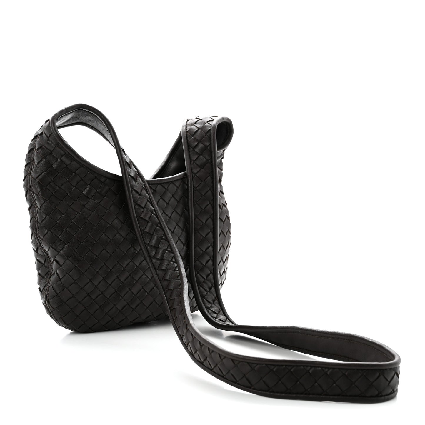 Nappa Intrecciato Small Veneto Crossbody Bag Fondant