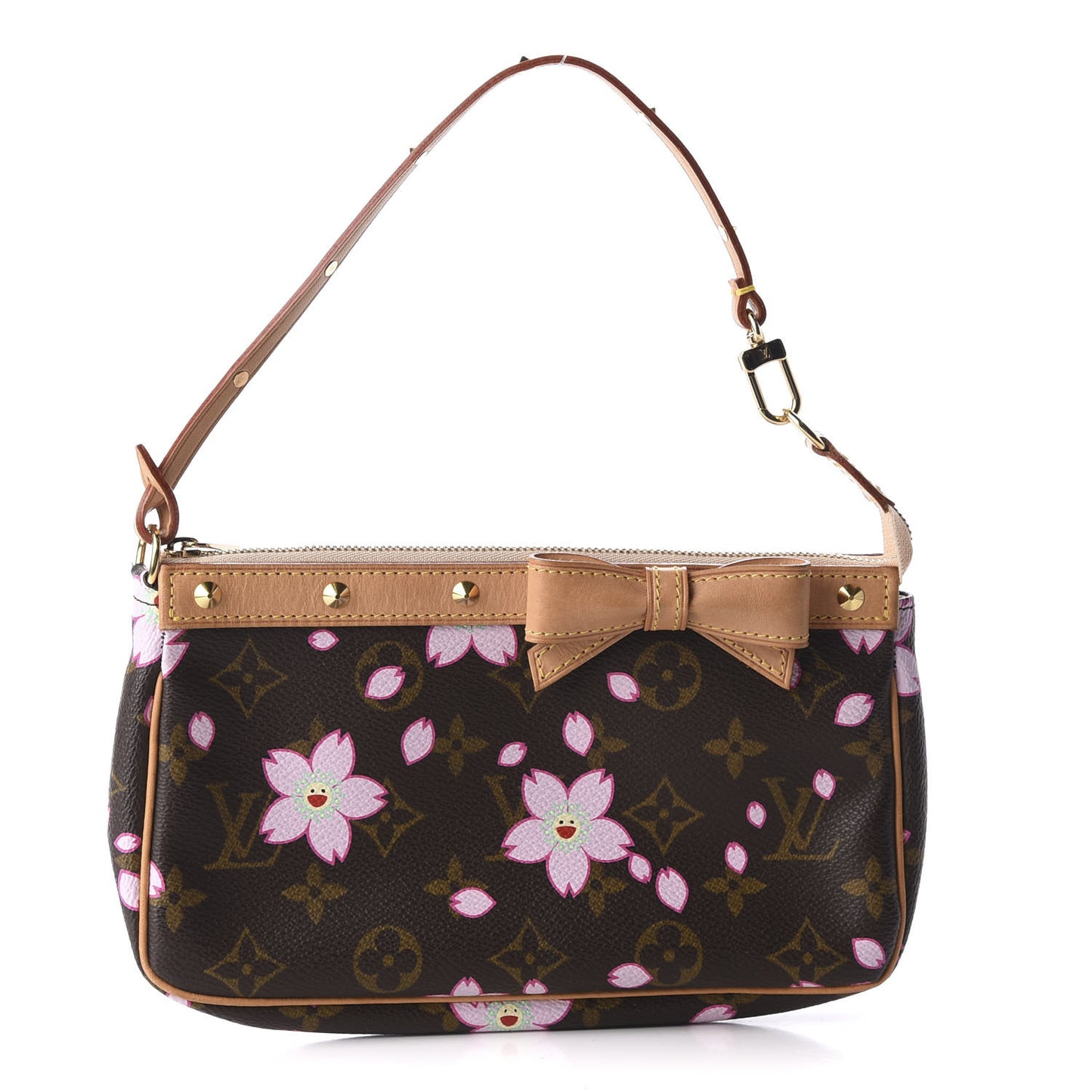 Monogram Cherry Blossom Pochette Accessories Brown