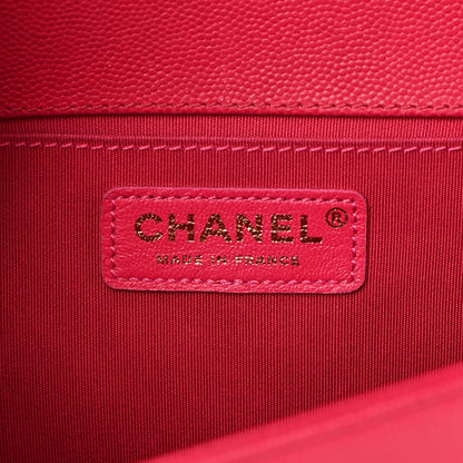 Chanel Caviar Quilted Medium Boy Flap Fuchsia 6 of 15