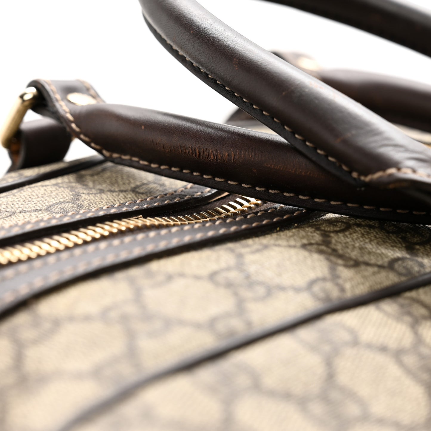 GG Plus Monogram Large Carry On Duffle Bag Brown