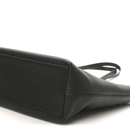 Valentino Garavani Grained Calfskin Small Rockstud Shoulder Tote Black 9 of 9