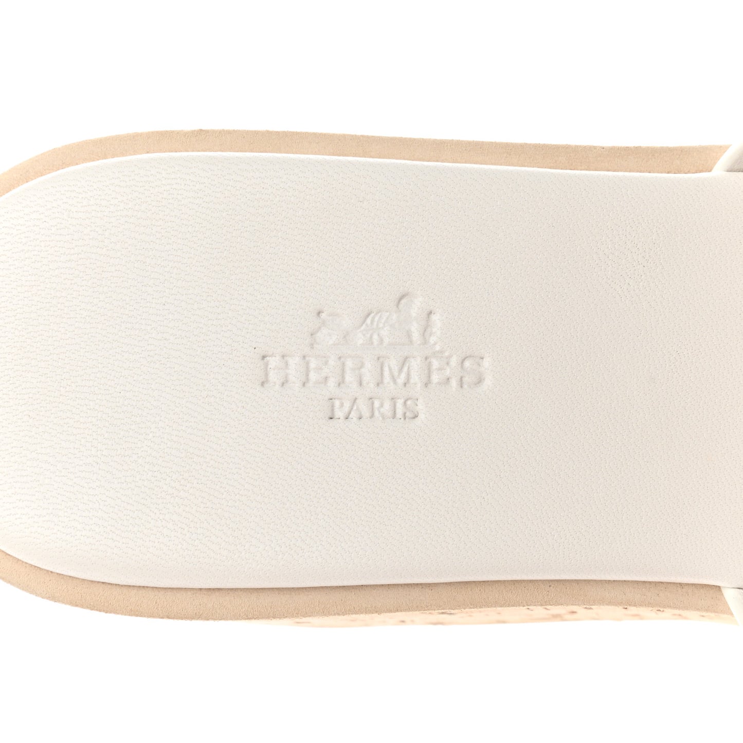 Calfskin Cork Eze 30 Sandals 39 White