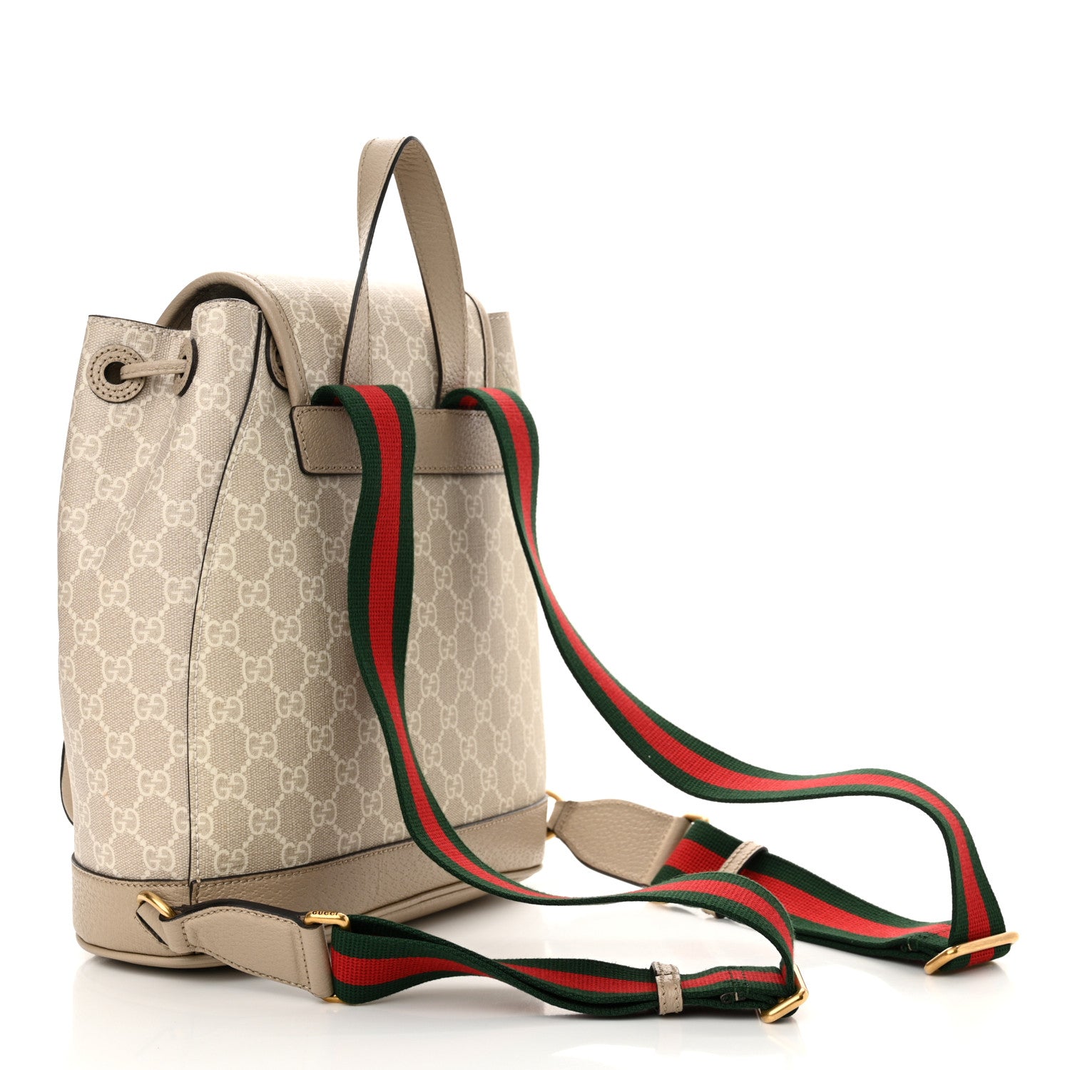 Gucci GG Supreme Monogram Azalea Calfskin Retro Interlocking G Buckle Backpack Beige Mystic White 2 of 12