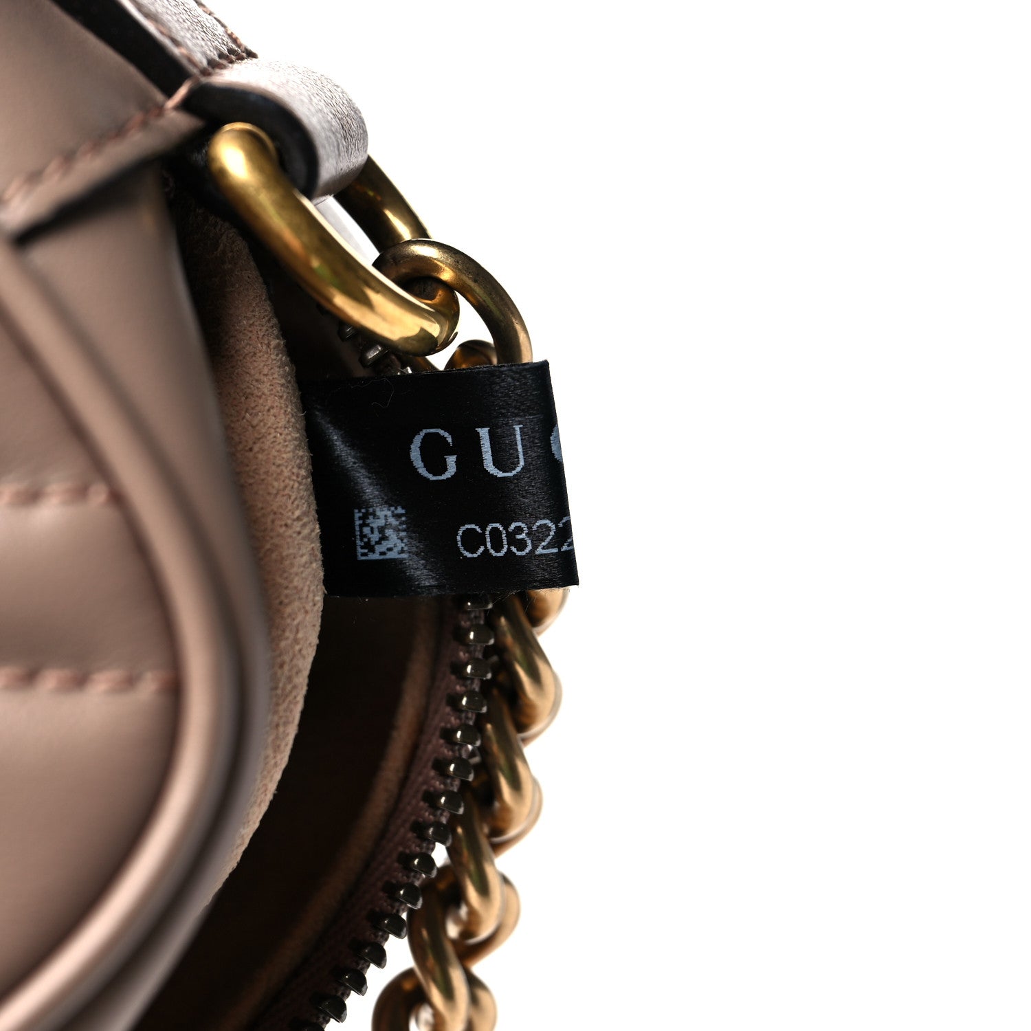 Gucci Calfskin Matelasse Mini GG Marmont Chain Shoulder Bag Porcelain Rose 8 of 12