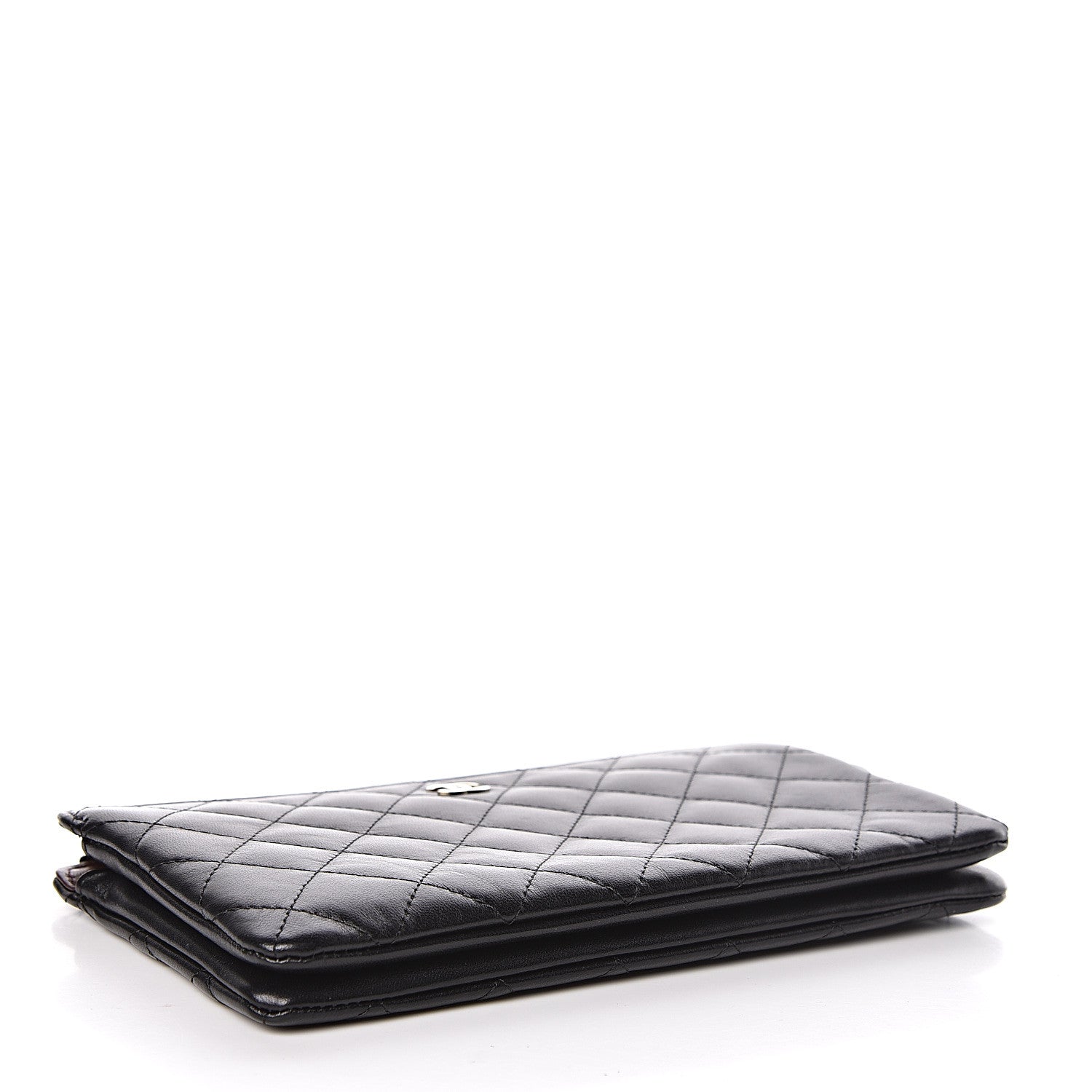 Chanel Lambskin Quilted Small Zipped Pouch Black 4 of 9