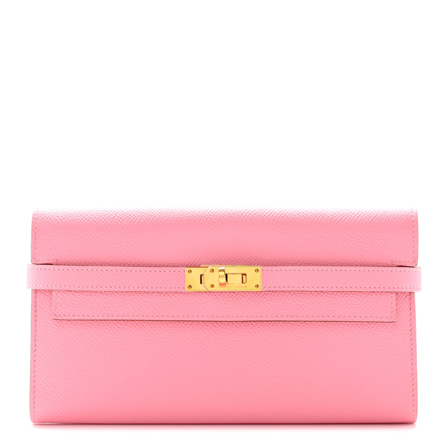 Epsom Kelly Longue Wallet Rose Confetti