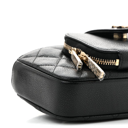 Chanel Caviar Quilted Business Affinity Phone Holder With Chain Black 10 of 11