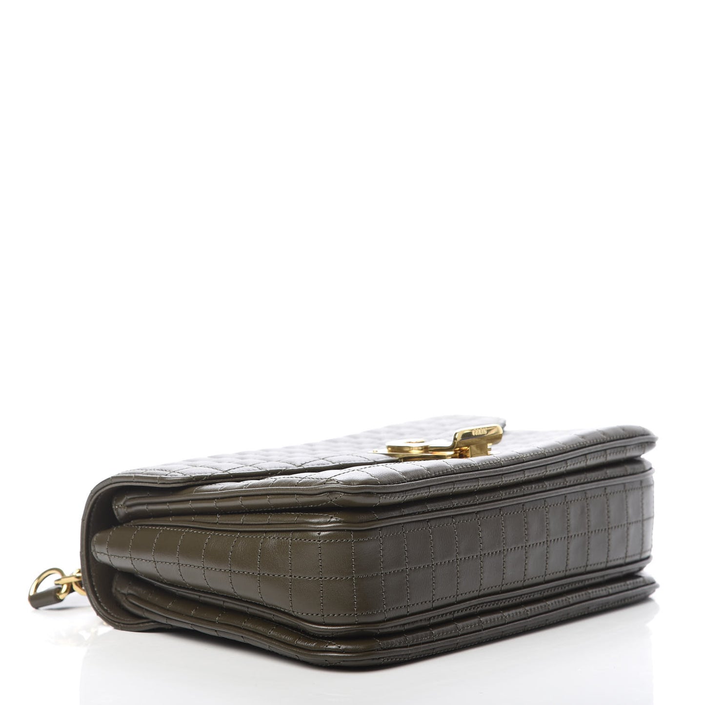 Calfskin Quilted Medium C Bag Khaki