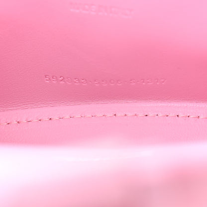 Balenciaga Shiny Box Calfskin Tonal B Hourglass Top Handle Bag XS Candy Pink 8 of 12
