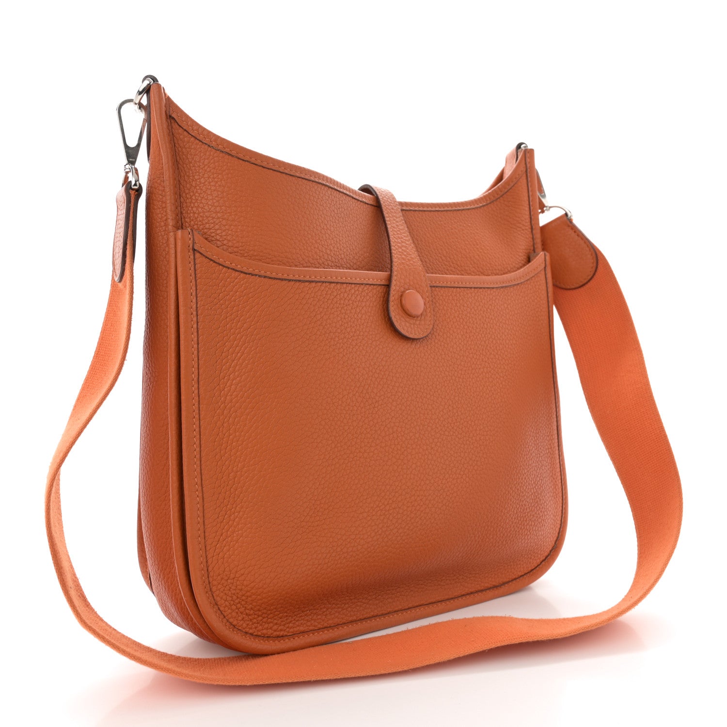 Hermes Taurillon Clemence Evelyne II PM Potiron 2 of 15