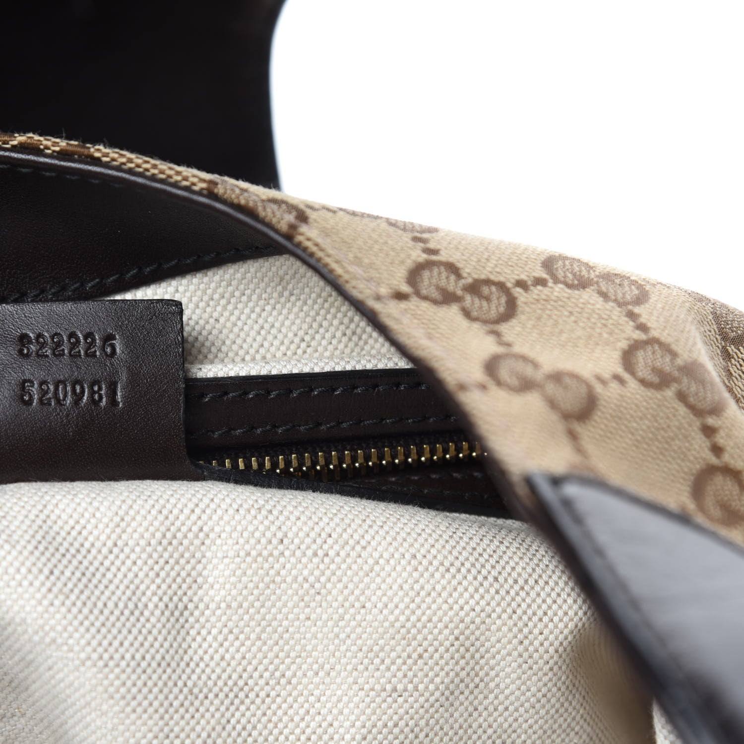 Gucci Monogram Margaux Calfskin Medium Emily Hobo Beige Ebony Cocoa 9 of 10