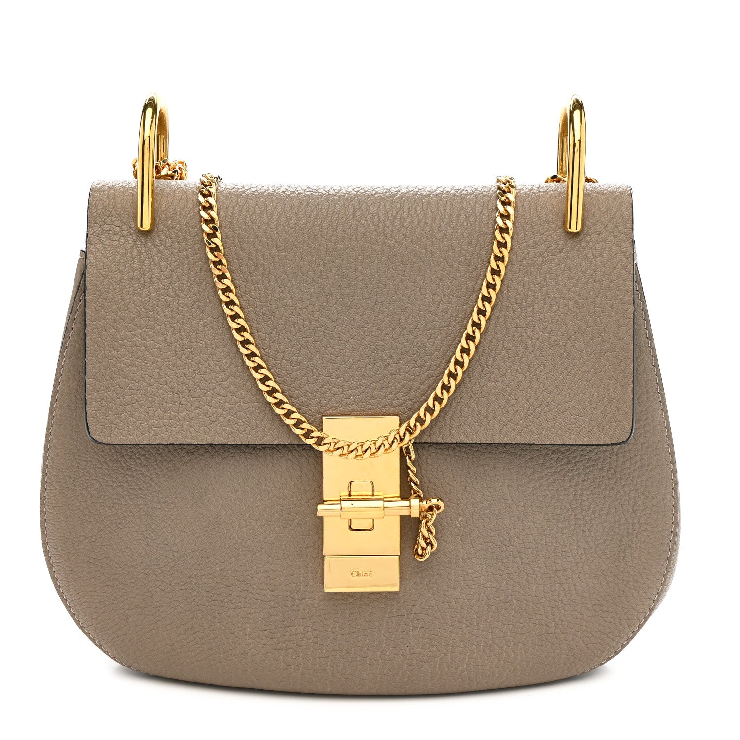 Chloe Grained Lambskin Drew Shoulder Bag Motty Grey 1 of 10
