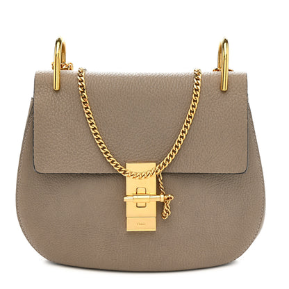 Chloe Grained Lambskin Drew Shoulder Bag Motty Grey 1 of 10