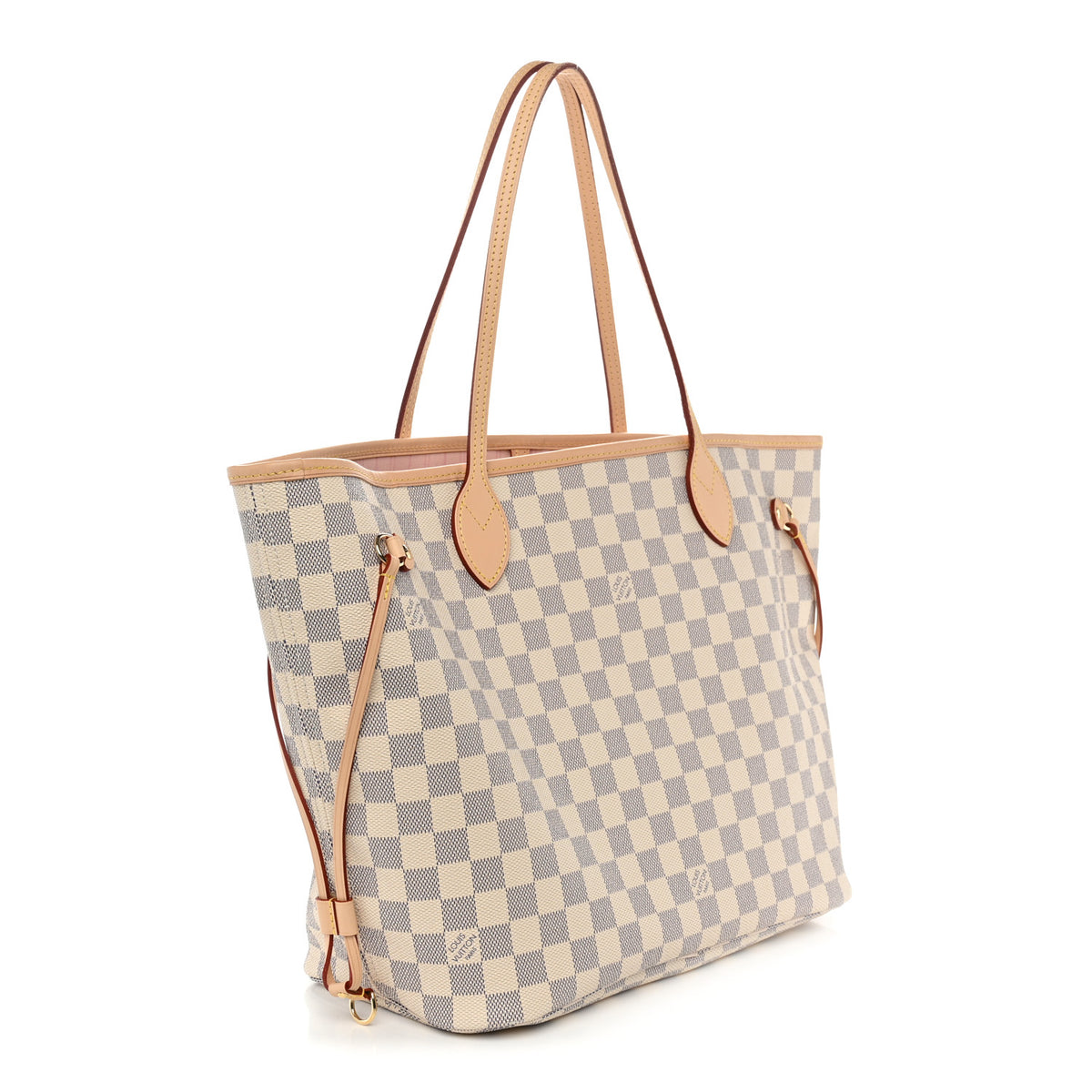 Louis Vuitton Damier Azur Neo Neverfull MM Rose Ballerine 4 of 10
