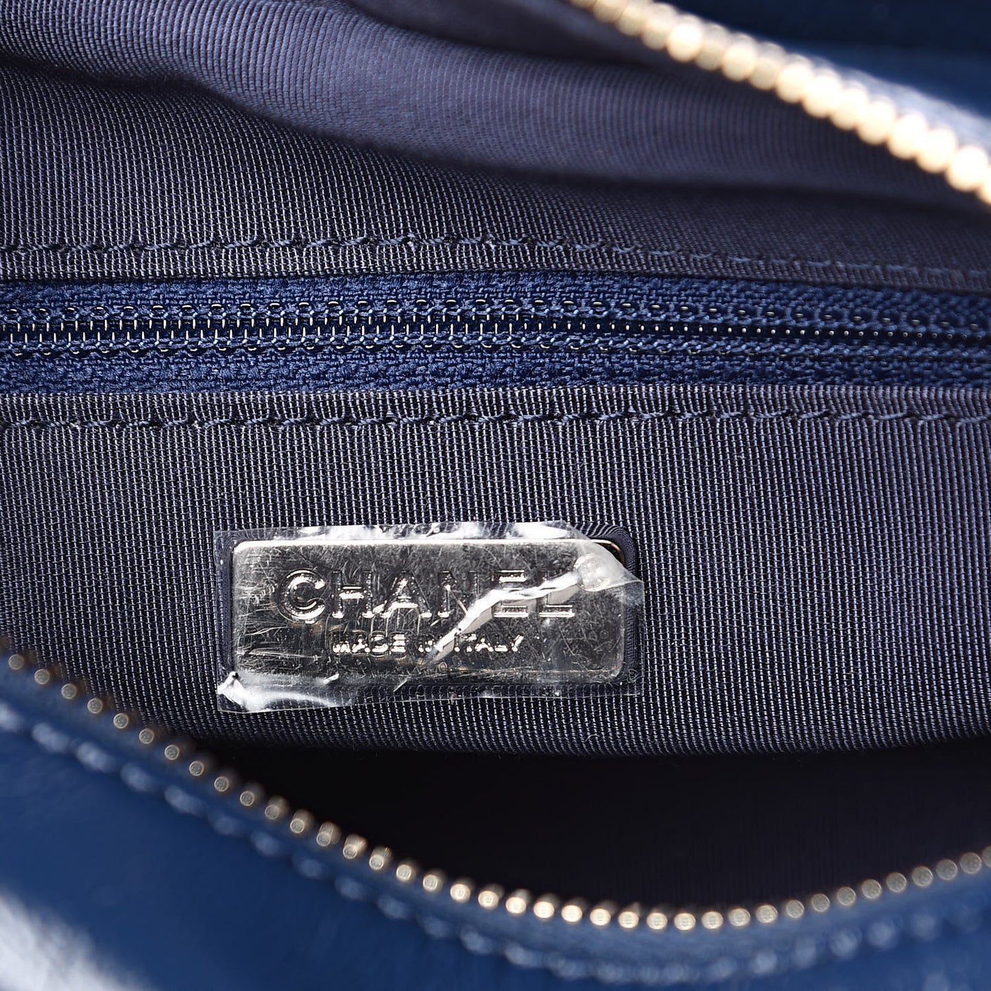 Sequin Calfskin Small Gabrielle Hobo Blue White