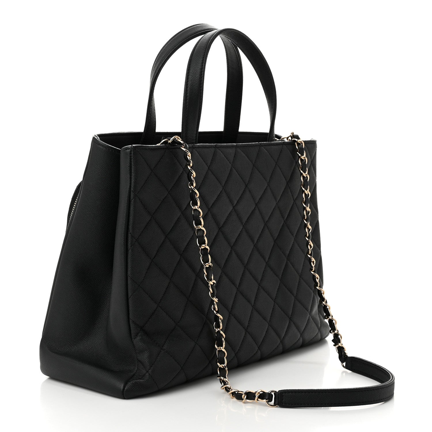 Chanel Caviar Quilted Large Business Affinity Shopping Bag Black 3 of 10
