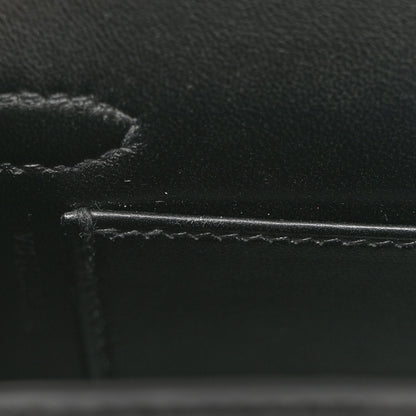 Hermes Shiny Lizard Mini Kelly Sellier 20 Black 12 of 14